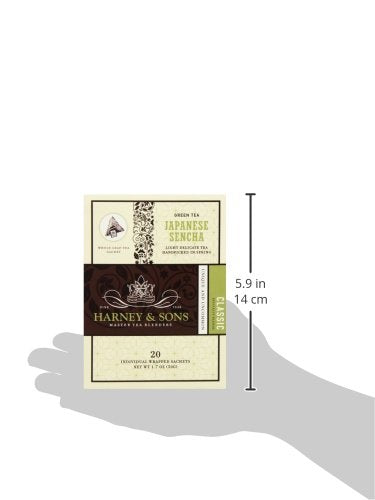 Harney & Sons Green Tea Japanese Sencha, 20 Count (Pack of 6), Model 12-0833