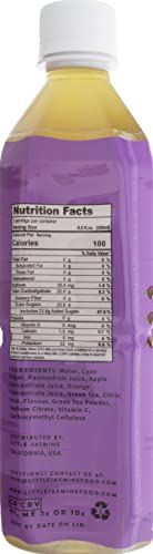Little Jasmine Passion Fruit Flavored Green Tea, Sweetened With Cane Sugar, Ready To Drink, Non Gmo, 16.9 Fluid Ounces (Pack Of
