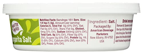 Master Of Mixes Margarita Salt, 8 Ounces (Pack Of 12)