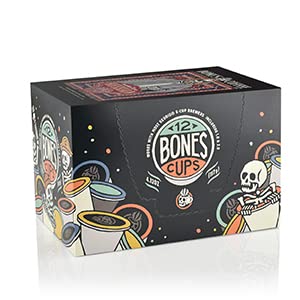 Bones Coffee Company Flavored Coffee Bones Cups White Russian Flavored Pods | 12Ct Single-Serve Coffee Pods Compatible With Keur