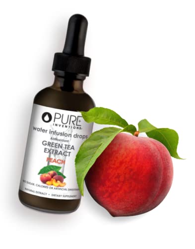Pure Inventions Water Infusion Drops - Green Tea Antioxidants, Electrolytes - No Sugar, Calories, or Artificial Sweeteners - Pea