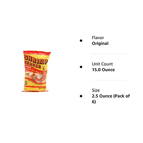 Shrimp Snacks (Orignal Flavor) - 2.5Oz (Pack Of 6)