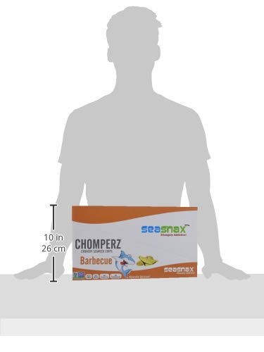 SeaSnax Chomperz Crunchy Seaweed Chips, Barbecue, 1 Ounce (Pack of 8)