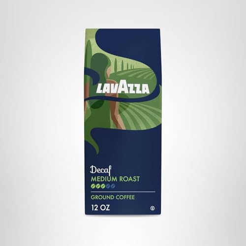 Lavazza Decaf Ground Coffee, Medium Roast, 100% Arabica, 12 oz Bag (Pack of 1)