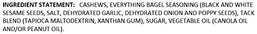 Snak Club Everything Bagel Cashews, 2.5 Ounce (Pack Of 6)