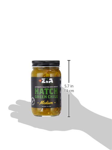 Zia Green Chile Company Flame-Roasted Green Chile Peppers, Diced, Vegan & Gluten-Free, 16oz