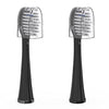 Waterpik Genuine Full Size Replacement Brush Heads With Covers For Sonic-Fusion Flossing Toothbrush Sffb-2Eb, 2 Count Black