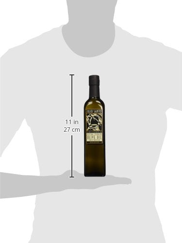 Olio Santo Extra Virgin Olive Oil, Cold Pressed, 500ml (16.9 oz) - Premium California Olive Oil for Cooking and Dressing