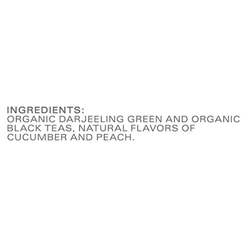TAZO Organic Peachy Green Tea Bags, Green & Black Tea Blend with Sweet Peach Flavor, Caffeinated Tea, 120 Total Bags (20ct - Pac