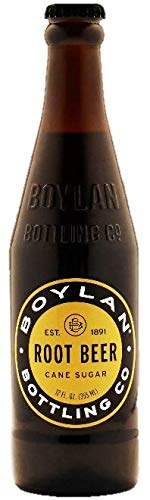 Boylan Root Beer Soda, Pure Cane Sugar, 12 Fl Oz Glass Bottles, Pack of 12