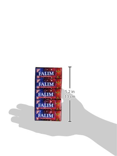 Falim Sugarless Plain Gum, Strawberry Flavored, 100 Piece