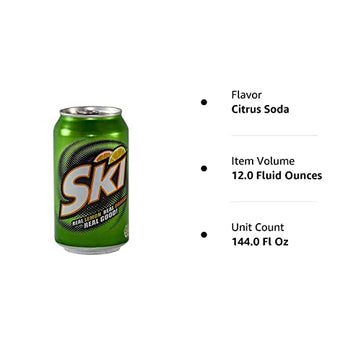 Ski Citrus Soda, 12 Ounce (12 Cans)