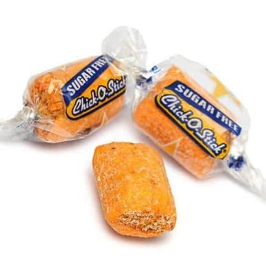SweetGlob Individually Wrapped Original Crunchy Peanut Butter Candy (Sugar Free Chick O Sticks, 1 Pound)