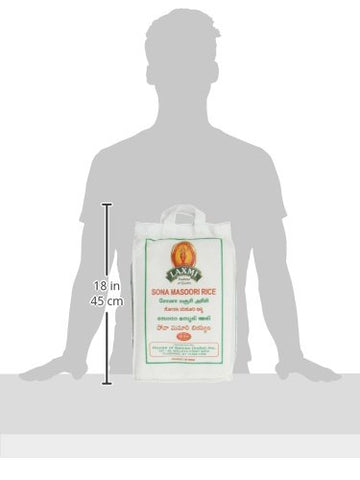 Laxmi All-Natural Sona Masoori (Golden Ivy) Rice, 10 Pounds