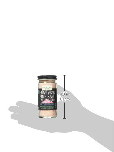 Frontier Co-op Fine Ground Himalayan Pink Salt, 4.48 Ounce Bottle, Hand-Mined, Kosher, Non Irradiated, Non ETO