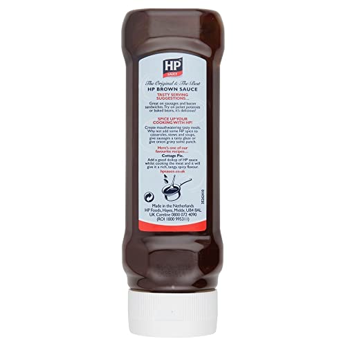 HP Sauce Topdown 450g - Classic Brown Sauce, 1.32 Pound Pack, Perfect for Cooking and Dipping