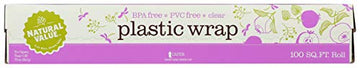 Natural Value Clear Plastic Wrap, 100 Ft