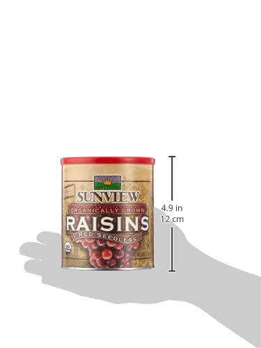 Sunview Organic Red Seedless Raisins 3 -15 oz. Canisters