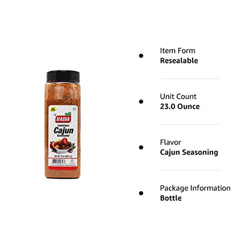 Badia Louisiana Cajun Seasoning, 23 Oz - Cajun Sazonador Blend, Paprika, Garlic, Onion & More