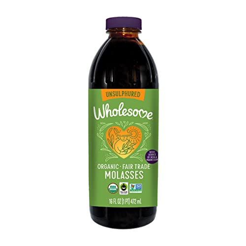 Wholesome Organic Blackstrap Molasses, 16 oz, 12-Pack, Molasses Flavor, Model 45021