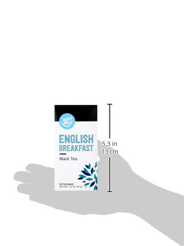 Happy Belly English Breakfast Tea Bags, 20 Count - Classic Flavor, Perfect for Morning Enjoyment