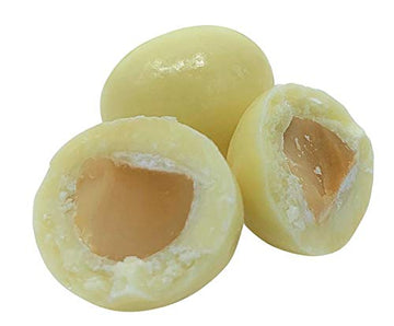 White Chocolate Covered Macadamia Nuts By Its Delish, 1 Lb (16 Oz), White Milk Chocolate Coated Macadamia Nuts, Kosher Dairy