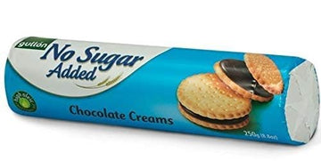 Gullon Sandwich Cookie Chocolate Cream, NO Sugar Added - 8.8 oz 250g (Pack of 3)