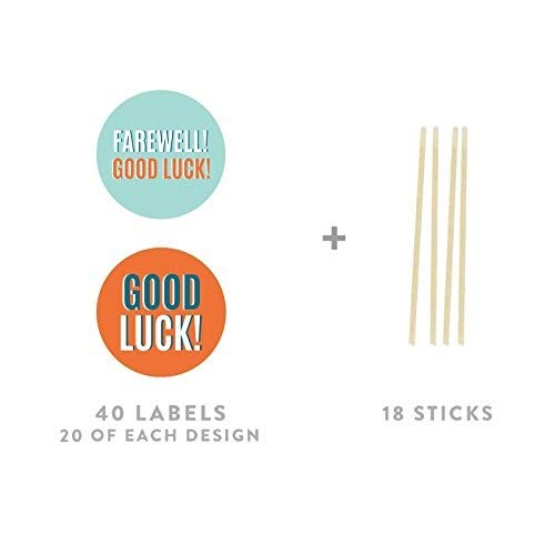 Andaz Press Farewell Retirement Party Decorations, Farewell! Good Luck!, Cupcake Toppers DIY Kit, 20-Pack