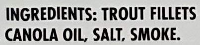 Trader Joes Smoked Trout Fillets in Oil, Skinless, 3.9 oz Tin, 6 Pack