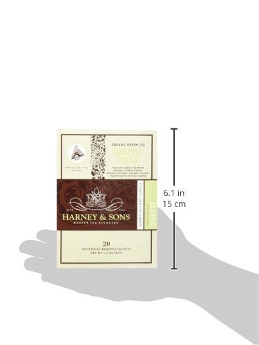 Harney & Sons Fine Teas Organic Green With Citrus & Ginkgo - 20 Wrapped Sachets