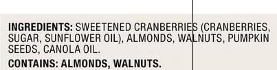 Omega 3 Nut Trail Mix: Cranberries, Almonds, Walnuts & Pumpkin Seeds, Snacking Snack Food Treat, 2 Nice 7oz Bag (14oz Total)