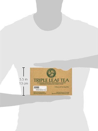Triple Leaf Tea Black Tea Bags, Rose, 20 Count