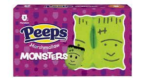 Pack Of 4 - Halloween Peeps Variety - Ghosts, Monsters, Pumpkins, And Skulls, 3 Oz