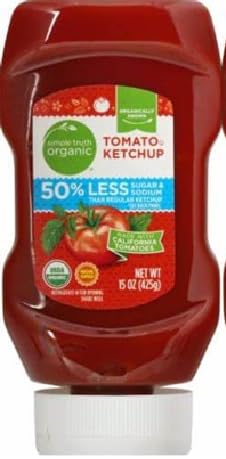 Organic Tomato Ketchup 50% less Sugar & Sodium (1 Bottle 15 oz.)