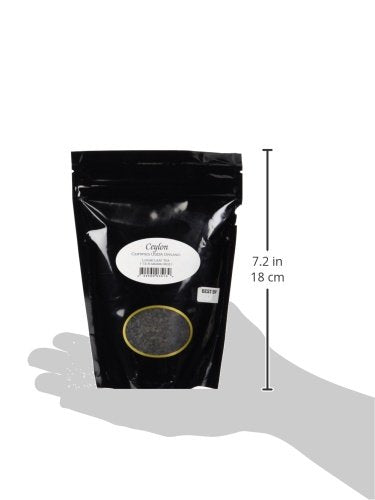 English Tea Store Loose Organic Ceylon Black Tea Pouches, 4oz, Delicate Floral Notes, Great for Afternoon Serving