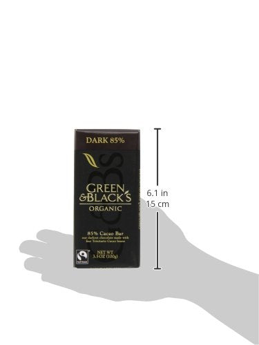Green & Blacks Organic Dark Chocolate, 85% Cacao, 3.5 Ounce (Pack of 10)