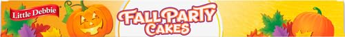 Little Debbie Fall Party Cakes, Vanilla, 10 Twin Wrapped Cakes, 12.75 OZ Box