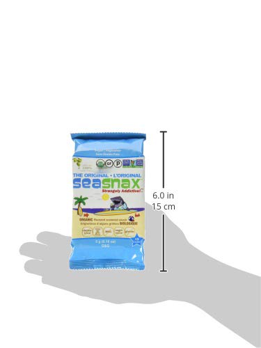 Seasnax Organic Olive Oil Seaweed Snack, 0.18 Oz (Pack Of 6)