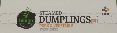 Bibigo, Steamed Dumpling Pork Vegetable, 6.6 Ounce
