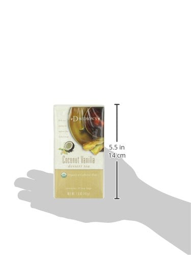 Davidsons Organics Coconut Vanilla Tea Bags, 25 Count, Pack of 6, Model 2545