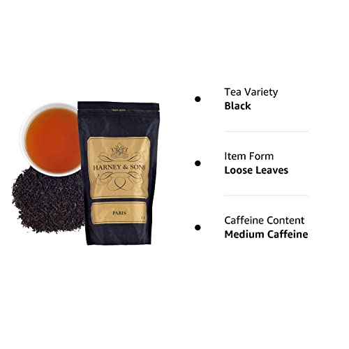 Harney & Sons Paris, Black Tea, Vanilla Flavored, 16 Ounce