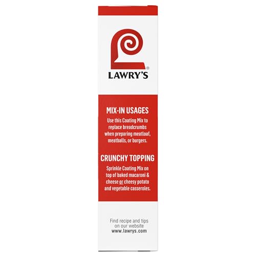 Lawrys Seasoned Coating Mix, Crispy Chicken, Tasty Swap for Breadcrumbs When Preparing Meatloaf, Meatballs, or Burgers, and Mak