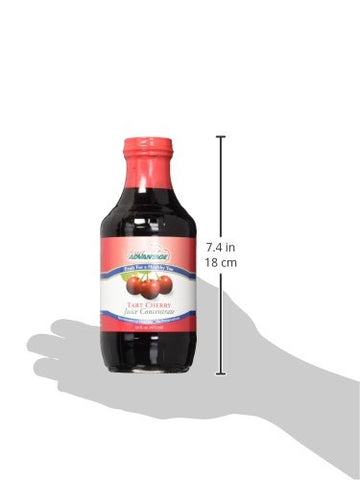 Montmorency Red Cherry Juice Concentrate - Bottled In Premium Glass Bottles 16Oz - 100% Pure Michigan-Grown Red Cherries, Gluten