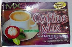 MX3 Mangosteen Coffee Mix - 10 Sachets, Pack of 2, 0.07 Ounce Each