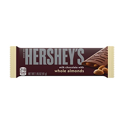 Hershey'S Milk Chocolate With Whole Almonds Candy Bars, 1.45 Oz (36 Count)