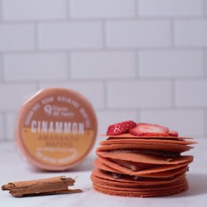 Ra ces del Huerto. Amaranth Wafers Thins - Low calorie Snack. (6 Pack, Strawberry)