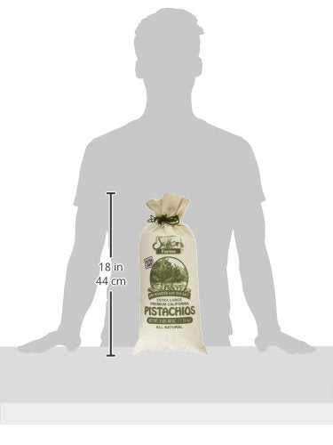 Setton Farms Extra Large Dry Roasted & Salted Pistachios, 48 oz In Shell, Non-GMO, Gluten Free, Vegan, Kosher - 3lb Burlap Gift Bag