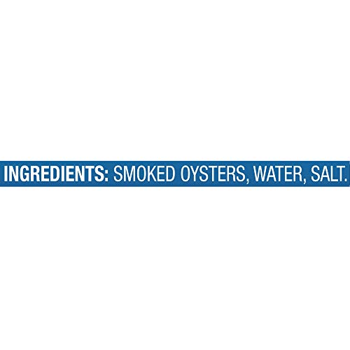 Pacific Pearl Smoked Oysters in Water, 3.75 oz (Pack of 12)