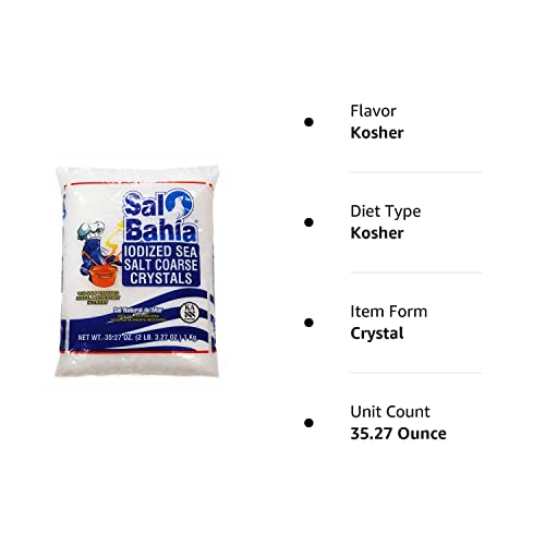 Sal Bahia Iodized Sea Salt Coarse Crystals 35.27Oz
