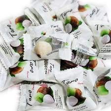 WitnyStore Haoliyuan Taro Flavor Milk Candy, Soft Chewy, 100 Pieces (13.4 oz) - Sweet Treats for Candy Lovers